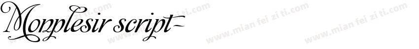 Monplesir script字体转换